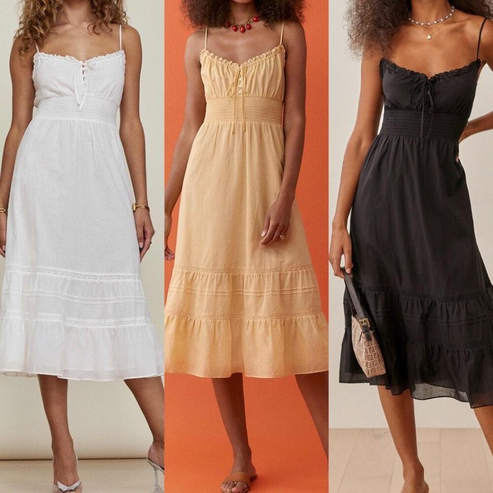 Reformation Landon Black Dress